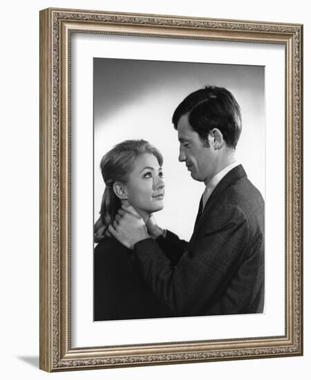 Un Nomme La Rocca by Jean Becker with Jean-Paul Belmondo and Christine Kaufmann, 1961 (b/w photo)-null-Framed Photo