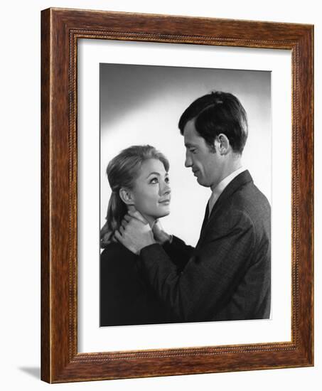 Un Nomme La Rocca by Jean Becker with Jean-Paul Belmondo and Christine Kaufmann, 1961 (b/w photo)-null-Framed Photo