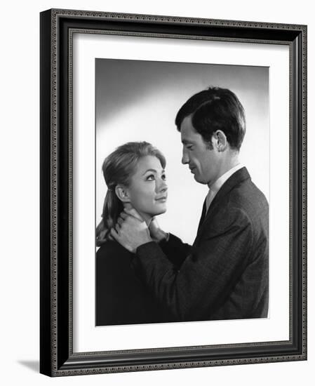 Un Nomme La Rocca by Jean Becker with Jean-Paul Belmondo and Christine Kaufmann, 1961 (b/w photo)-null-Framed Photo