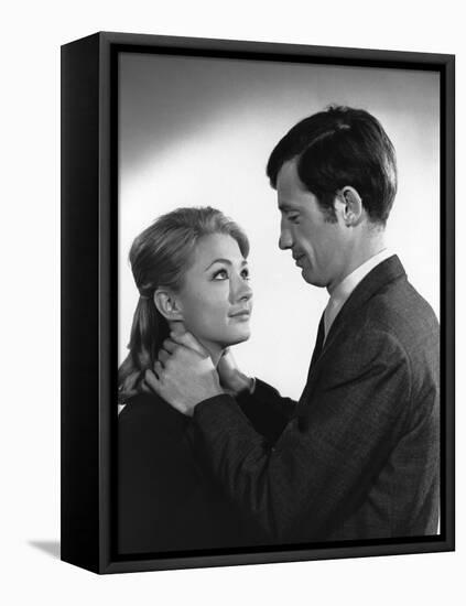 Un Nomme La Rocca by Jean Becker with Jean-Paul Belmondo and Christine Kaufmann, 1961 (b/w photo)-null-Framed Stretched Canvas