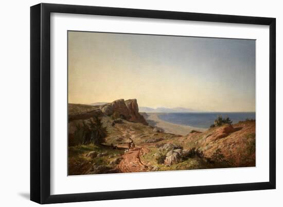 Un Paisaje, Recuerdos de Andalucía, Costa del Mediterráneo, Junto a Torremolinos, 1860-Carlos de Haes-Framed Giclee Print