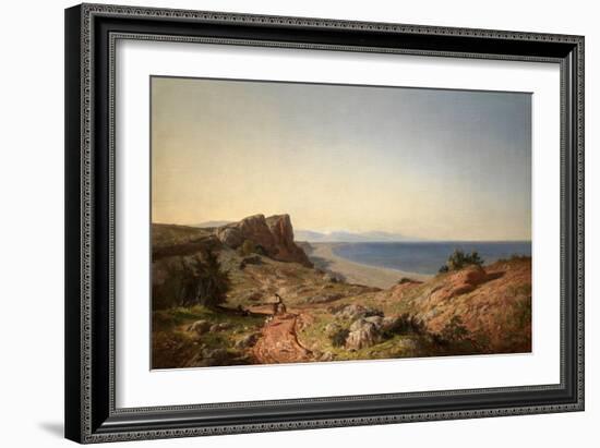 Un Paisaje, Recuerdos de Andalucía, Costa del Mediterráneo, Junto a Torremolinos, 1860-Carlos de Haes-Framed Giclee Print