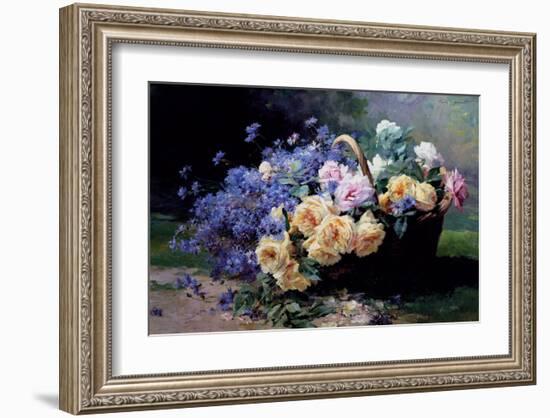 Un Panier de Fleurs-Albert Tibulle de Furcy Lavault-Framed Art Print