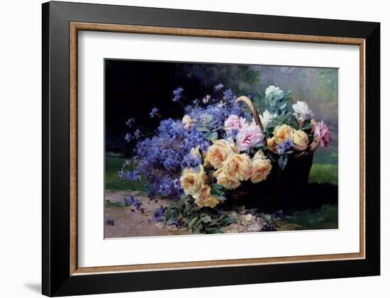 Un Panier de Fleurs-Albert Tibulle de Furcy Lavault-Framed Art Print