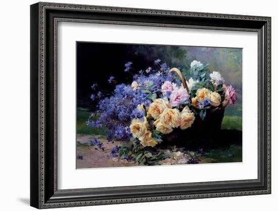 Un Panier de Fleurs-Albert Tibulle de Furcy Lavault-Framed Art Print