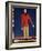 Un Paysan (A Peasant). Representation D'un Homme Barbu Avec Une Chemise Rouge). Peinture De Kasimir-Kazimir Severinovich Malevich-Framed Giclee Print