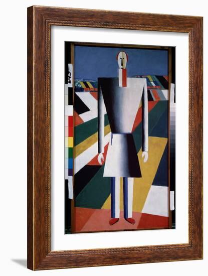 Un Paysan Dans Les Champs (A Peasant on the Field). Peinture De Kasimir Severinovich Malevitch (Mal-Kazimir Severinovich Malevich-Framed Giclee Print