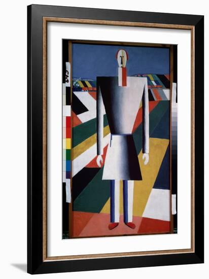 Un Paysan Dans Les Champs (A Peasant on the Field). Peinture De Kasimir Severinovich Malevitch (Mal-Kazimir Severinovich Malevich-Framed Giclee Print