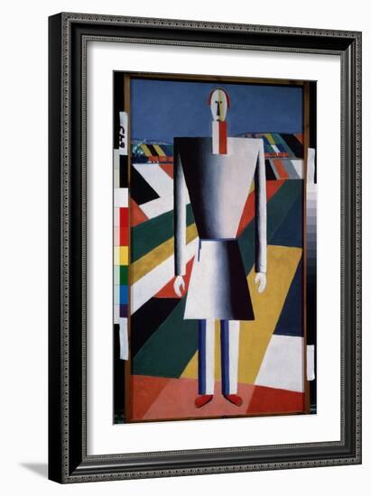 Un Paysan Dans Les Champs (A Peasant on the Field). Peinture De Kasimir Severinovich Malevitch (Mal-Kazimir Severinovich Malevich-Framed Giclee Print