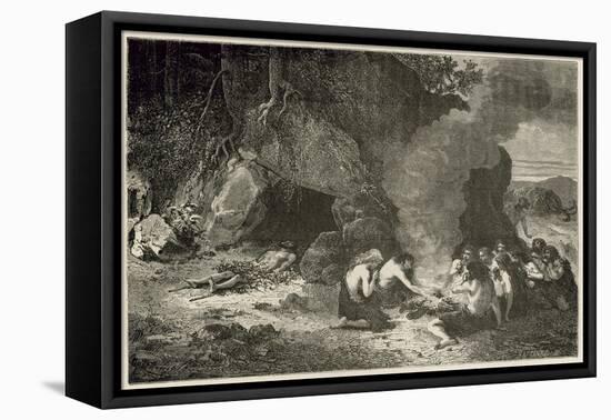 Un Repas Funeraire a L'Epoque Du Grand Ours Et Du Mammouth-Emile Antoine Bayard-Framed Premier Image Canvas