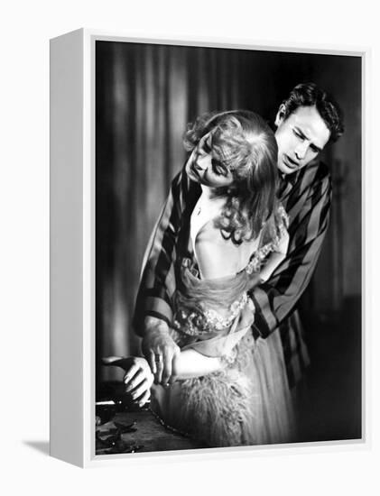 Un Tramway nomme desir A Streetcar Named Desire by Elia Kazan with Marlon Brando, Vivien Leigh, 195-null-Framed Stretched Canvas