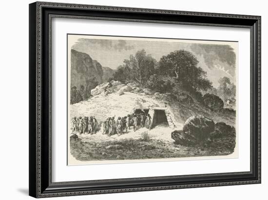 Un Tumulus a L'Epoque De La Pierre Polie-Emile Antoine Bayard-Framed Giclee Print