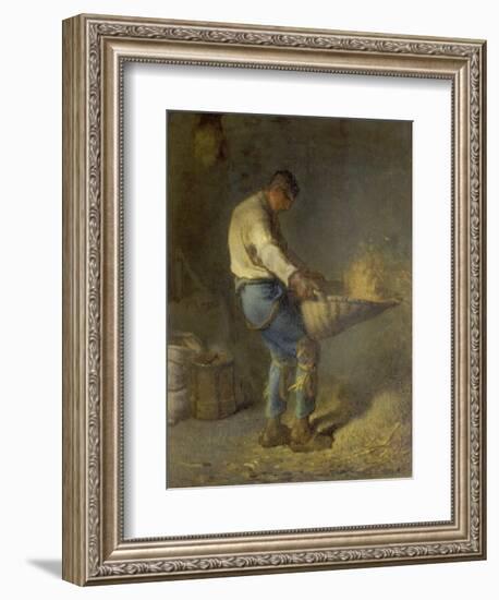 Un Vanneur (Separate the Wheat from the Chaff), 1866-1868-Jean-François Millet-Framed Giclee Print