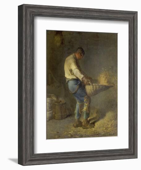 Un Vanneur (Separate the Wheat from the Chaff), 1866-1868-Jean-François Millet-Framed Giclee Print