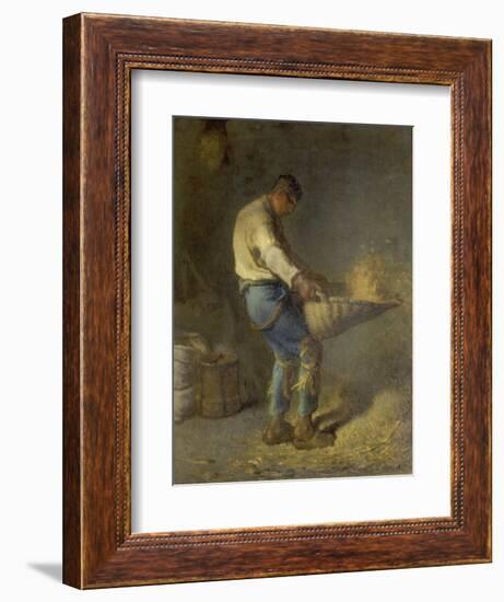 Un Vanneur (Separate the Wheat from the Chaff), 1866-1868-Jean-François Millet-Framed Giclee Print