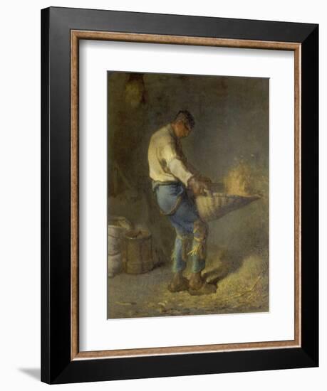 Un Vanneur (Separate the Wheat from the Chaff), 1866-1868-Jean-François Millet-Framed Giclee Print