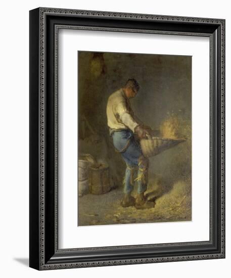 Un Vanneur (Separate the Wheat from the Chaff), 1866-1868-Jean-François Millet-Framed Giclee Print