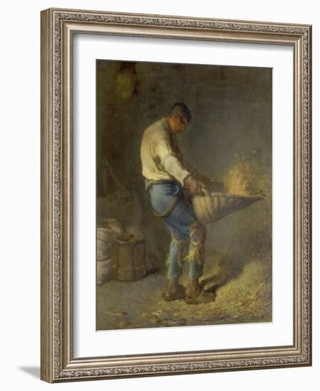 Un Vanneur (Separate the Wheat from the Chaff), 1866-1868-Jean-François Millet-Framed Giclee Print