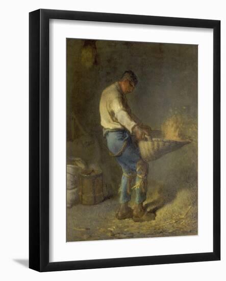 Un Vanneur (Separate the Wheat from the Chaff), 1866-1868-Jean-François Millet-Framed Giclee Print