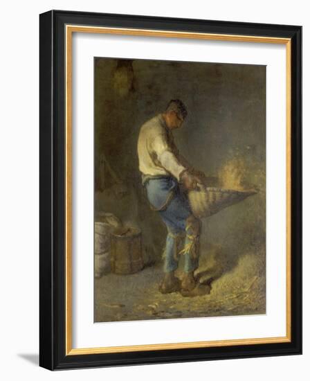 Un Vanneur (Separate the Wheat from the Chaff), 1866-1868-Jean-François Millet-Framed Giclee Print