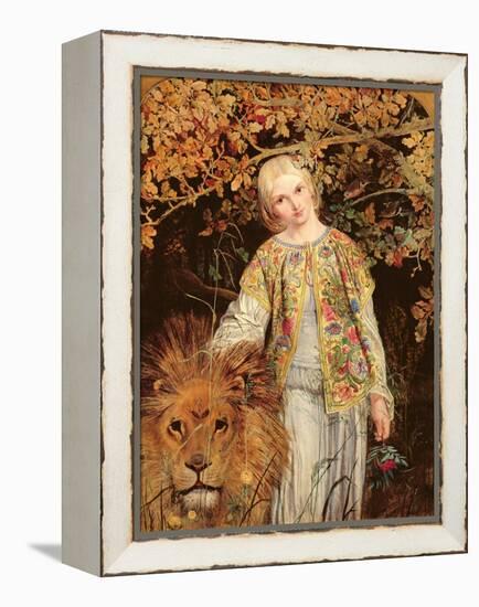 Una and the Lion, Exh. 1860-William Bell Scott-Framed Premier Image Canvas