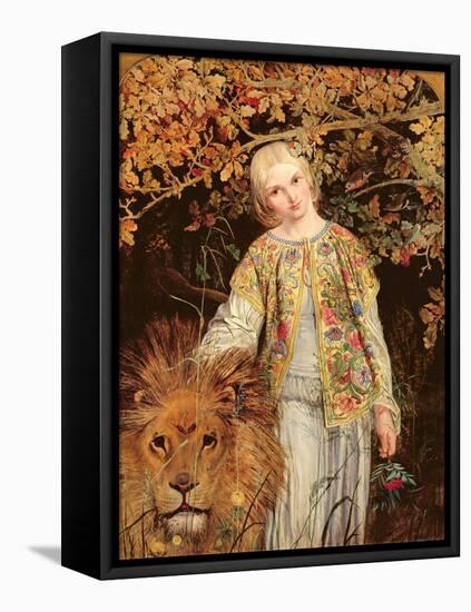 Una and the Lion, Exh. 1860-William Bell Scott-Framed Premier Image Canvas