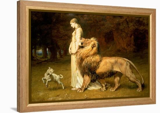 Una and the Lion, from Spenser's Faerie Queene, 1880-Briton Rivi?re-Framed Premier Image Canvas