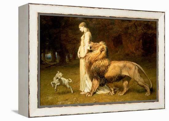 Una and the Lion, from Spenser's Faerie Queene, 1880-Briton Rivi?re-Framed Premier Image Canvas