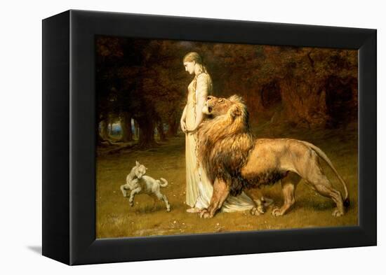 Una and the Lion, from Spenser's Faerie Queene, 1880-Briton Rivi?re-Framed Premier Image Canvas