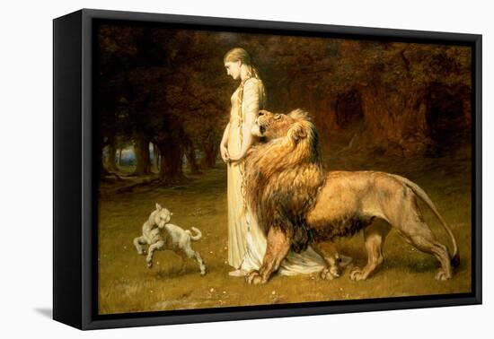 Una and the Lion, from Spenser's Faerie Queene, 1880-Briton Rivi?re-Framed Premier Image Canvas