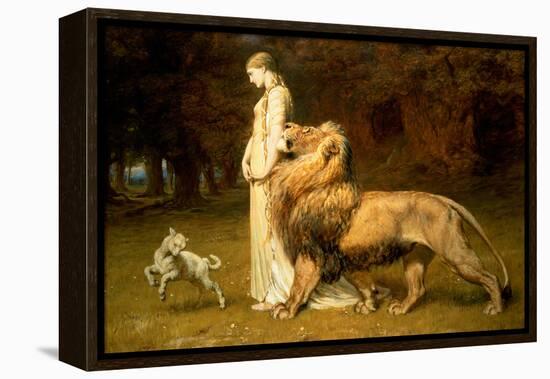 Una and the Lion, from Spenser's Faerie Queene, 1880-Briton Rivi?re-Framed Premier Image Canvas