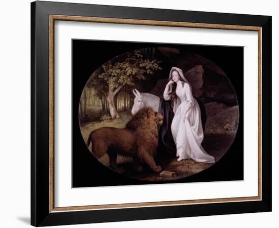 Una and the Lion (Isabella Saltonstall as Una in Spenser's 'Faerie Queene'), 1782-George Stubbs-Framed Giclee Print