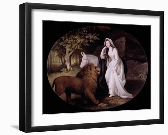 Una and the Lion (Isabella Saltonstall as Una in Spenser's 'Faerie Queene'), 1782-George Stubbs-Framed Giclee Print