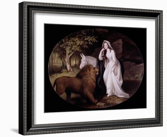 Una and the Lion (Isabella Saltonstall as Una in Spenser's 'Faerie Queene'), 1782-George Stubbs-Framed Giclee Print