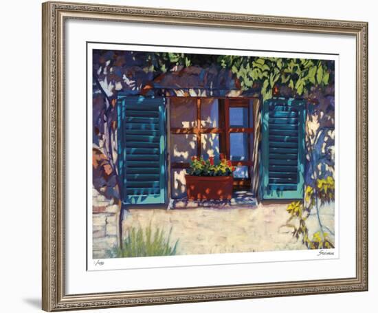 Una Finestral In Monteriggioni-Tom Swimm-Framed Giclee Print