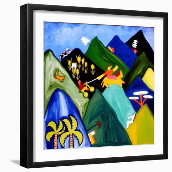 Una mañana en la cordillera, 1998, (oil on linen)-Cristina Rodriguez-Framed Giclee Print