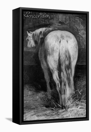 Uncertain, the Horse in the Stable-Theodore Gericault-Framed Premier Image Canvas