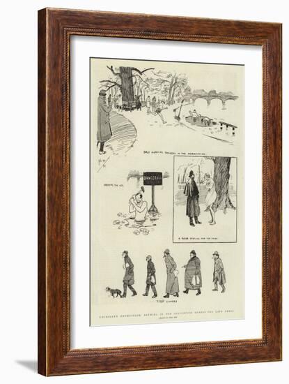 Unchilled Enthusiasm, Bathing in the Serpentine During the Late Frost-Phil May-Framed Giclee Print