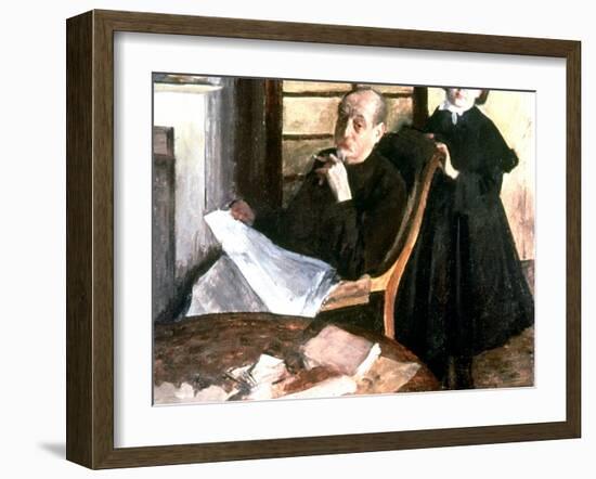 Uncle and Niece, C1876-Edgar Degas-Framed Giclee Print