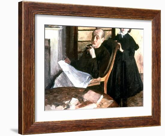 Uncle and Niece, C1876-Edgar Degas-Framed Giclee Print