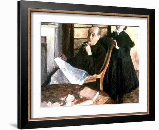 Uncle and Niece, C1876-Edgar Degas-Framed Giclee Print