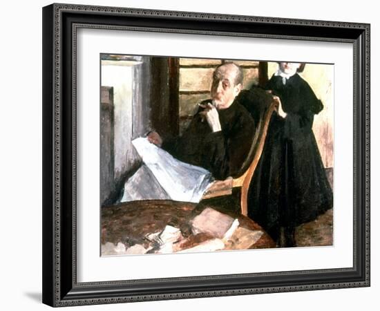 Uncle and Niece, C1876-Edgar Degas-Framed Giclee Print