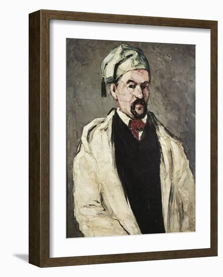 Uncle Dominique (Man in a Cotton Hat)-Paul Cézanne-Framed Giclee Print