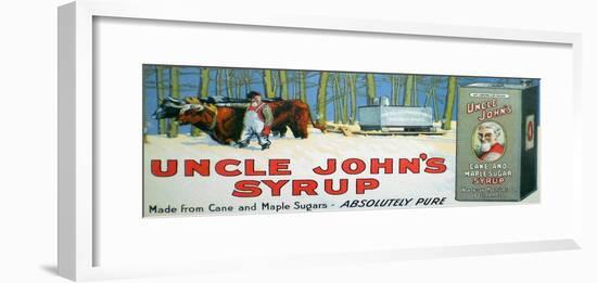 Uncle John's Maple Syrup Framed Ad-New England Maple Syrup Co.-Framed Art Print