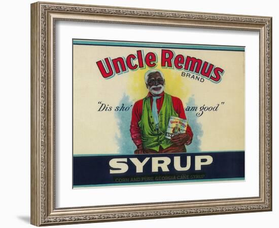 Uncle Remus Syrup Label - Cairo, GA-Lantern Press-Framed Art Print