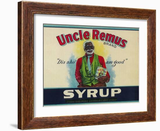 Uncle Remus Syrup Label - Cairo, GA-Lantern Press-Framed Art Print