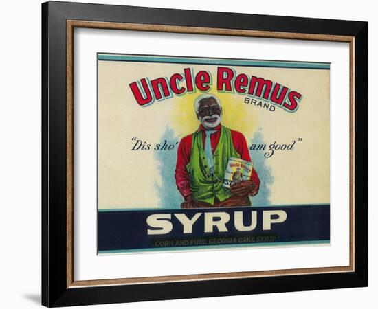 Uncle Remus Syrup Label - Cairo, GA-Lantern Press-Framed Art Print