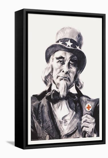 Uncle Sam for the Red Cross-James Montgomery Flagg-Framed Stretched Canvas