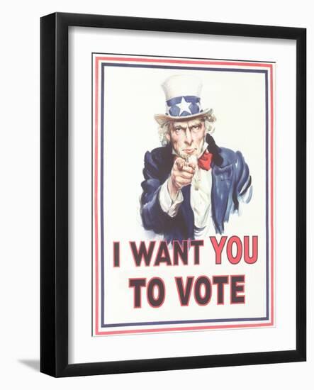 Uncle Sam, I Want You to Vote-null-Framed Art Print