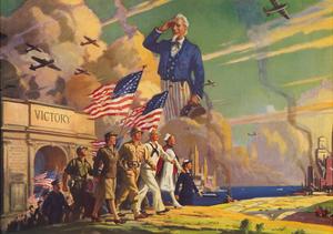 Uncle Sam Viewing Color Guard